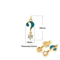 suitable for bracelets necklaces jewelry making supplies accessories enamel question mark pendant amulet