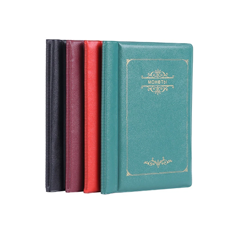 Альбом для монет на 120 листов портативный держатель книга хранения 4 цвета | Дом и