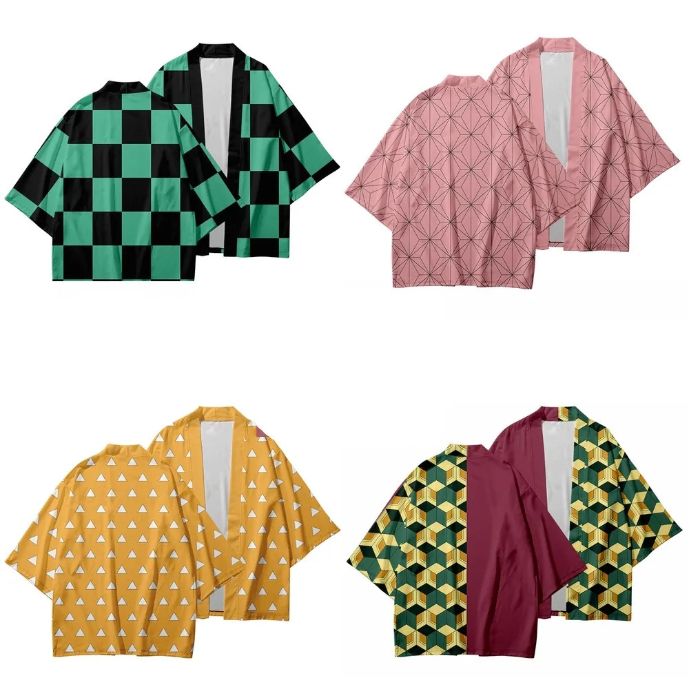 Аниме кимоно демон Slayer Kimetsu дизайнерское Haori Yukata Косплей для женщин/мужчин no Yaiba