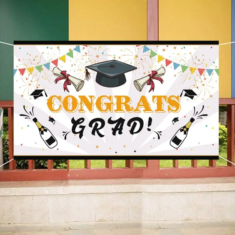 Выпускные украшения 2020 фон баннер Grad Congrats вечерние принадлежности Висячие флаги