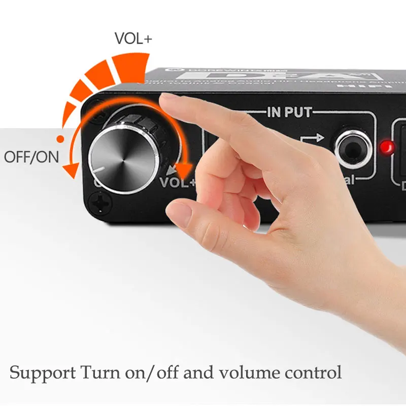 Hi Fi ЦАП Amp преобразователь аудиосигнала из цифрового в аналоговый декодер 3 5 мм AUX