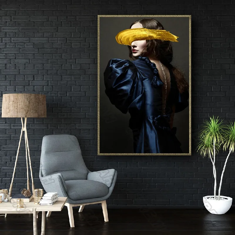 

Figure Painting Waterproof Ink Frameless Painting Nordic Poster Print Picture Modern Living Room Decoration