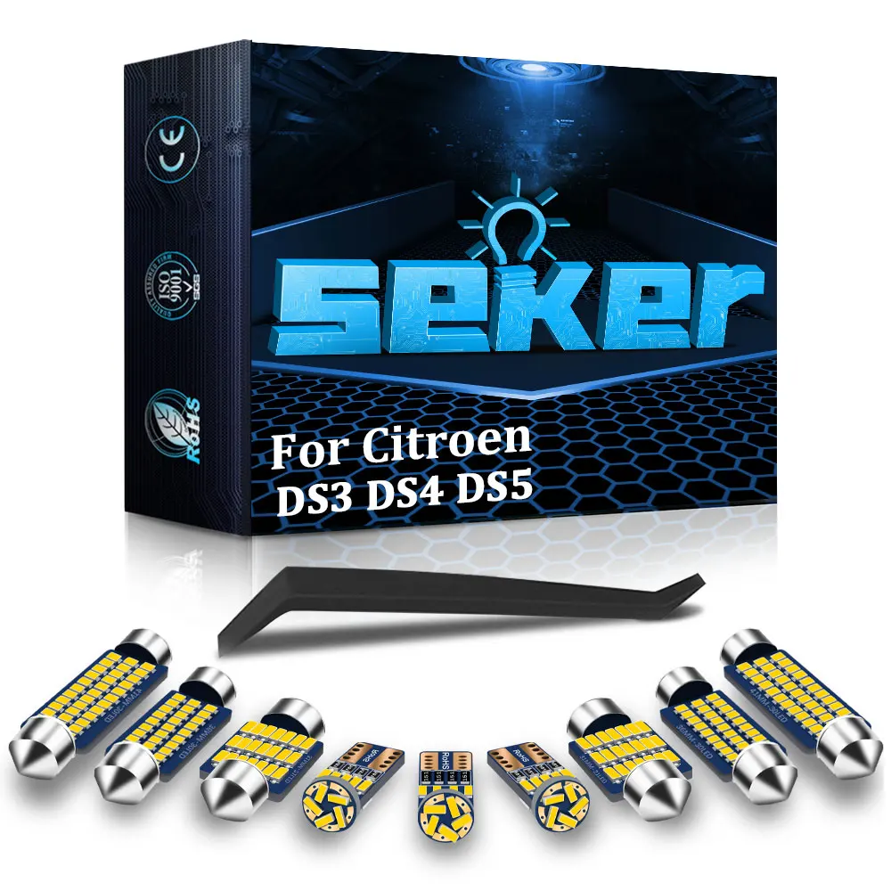 

Seker For Citroen DS3 DS4 DS5 Canbus Interior LED Vehicle Lights Accessories Car Inside Part Map Dome Trunk Error Free Lamp Bulb