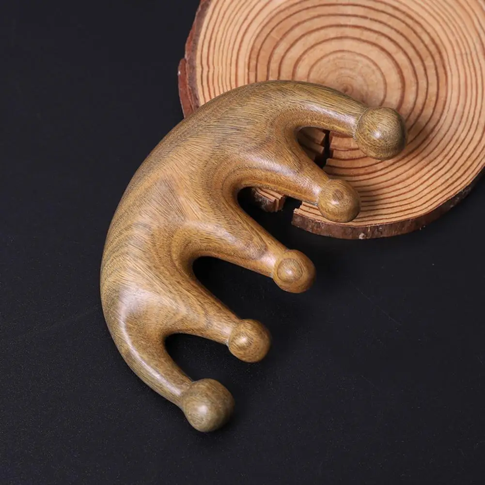 BellyLady натуральный рожок гребень головы Меридиан расчески широкий зуб кудрявые