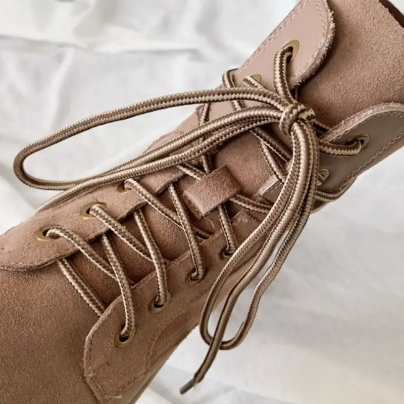 RIZABINA/женские ботильоны из натуральной кожи теплая обувь на плюшевом меху с