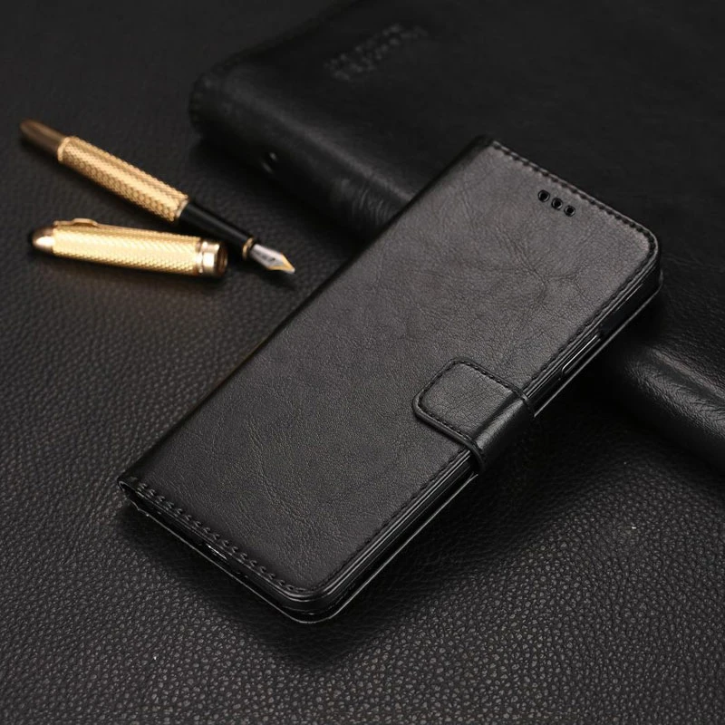 Black Чехол-бумажник для Xiaomi mi A1 чехол с магнитной застежкой роскошный винтажный простой кожаный чехол для телефона с подставкой на Xio mi 5X A 1 Coque - Цвет: Black