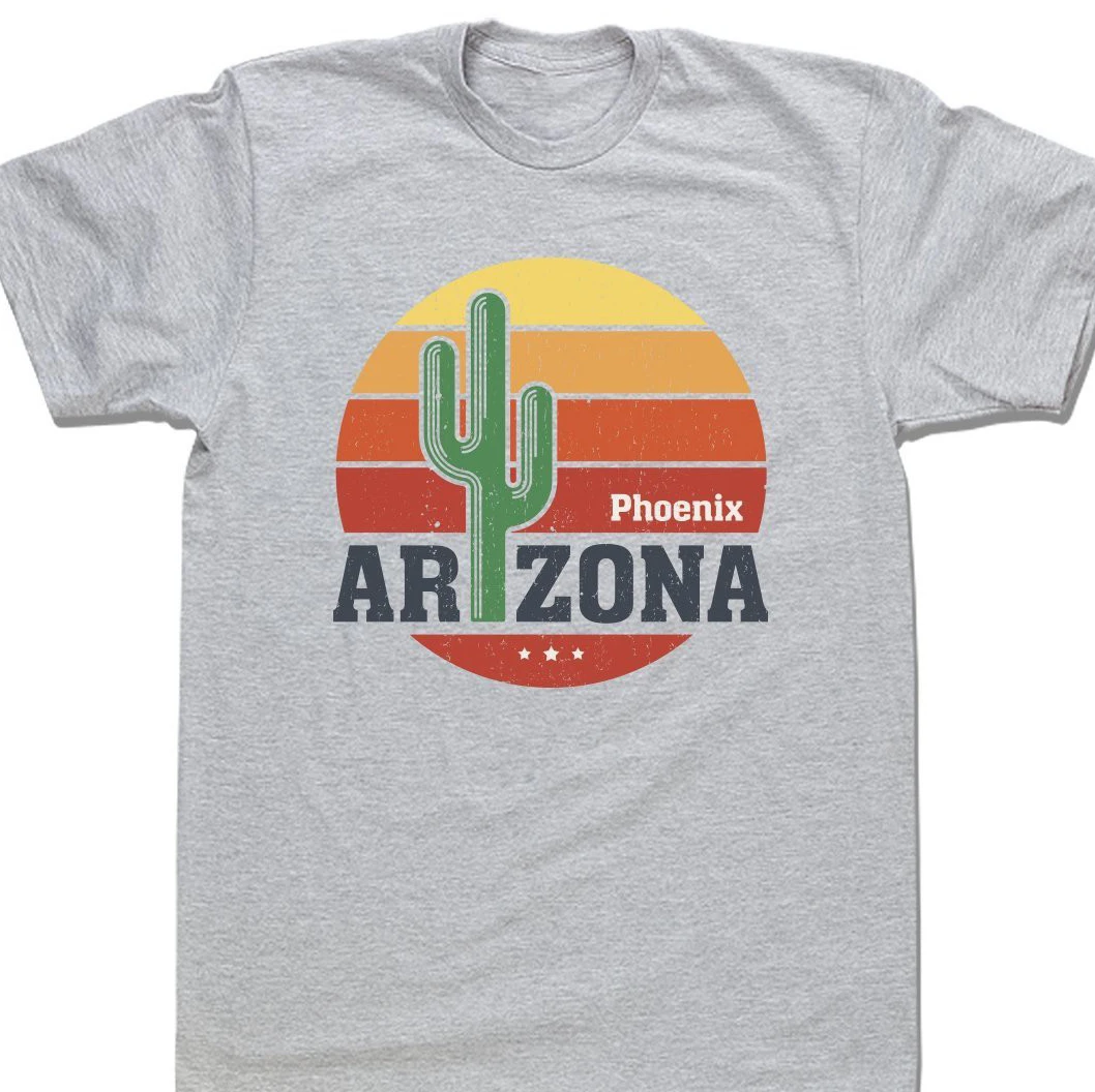 Мужская 3D футболка размера плюс хлопковые топы футболки Sun Arizona Phoenix Cactus винтажные