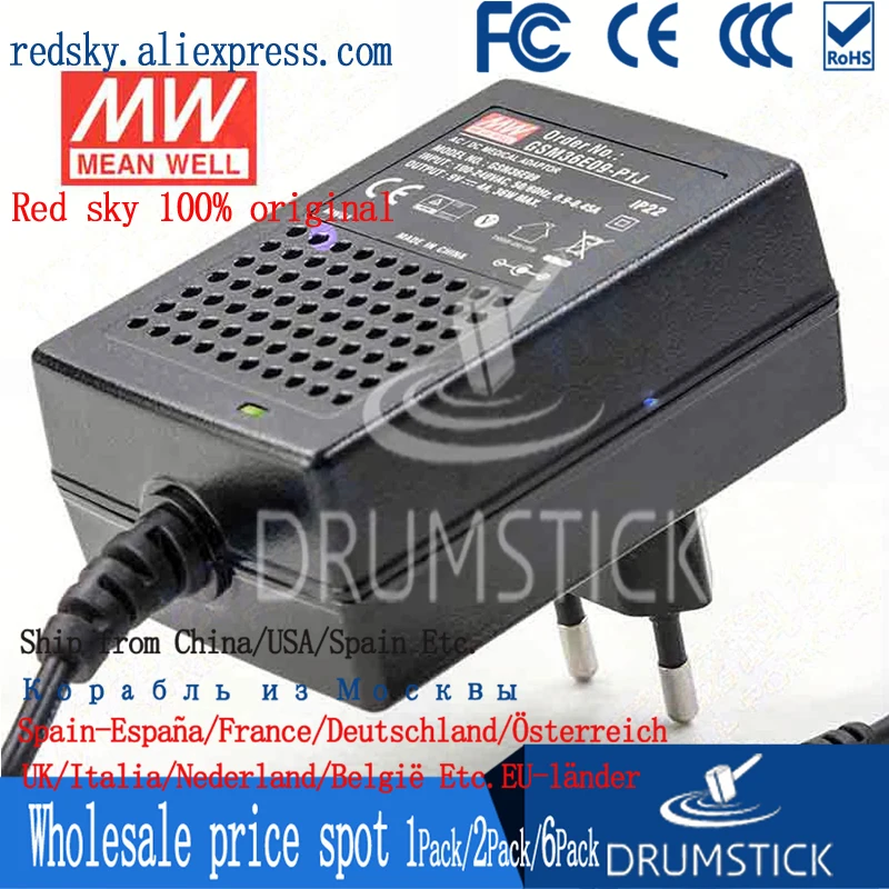 По специальной цене товара MEAN WELL! GSM36E12-P1J 12V 3A meanwell GSM36E 36W AC-DC Высокая надежность