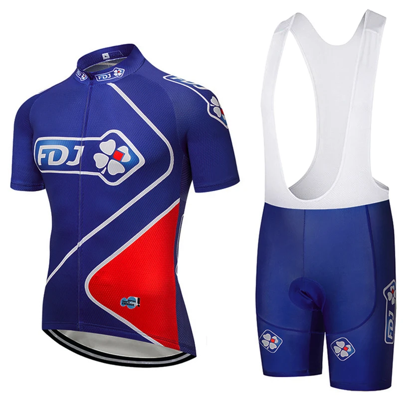 2019 FDJ манга corta ciclismo Джерси babero conjunto traje bicicleta Maillot Ropa MTB dep |