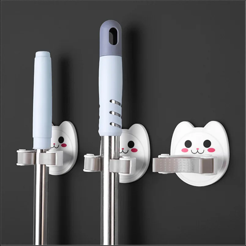 Многофункциональный Seemless зажим для швабры дырокол прочная клейкая присоска