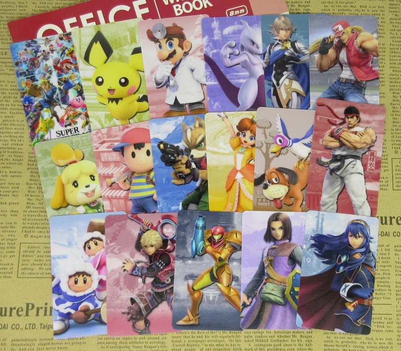 80pcs Super Smash Bros Ultimate Characters Stickers Crossover Fighting Game Mario Pikachu Mega Man Terry DLC SSBU Glossy Sticker