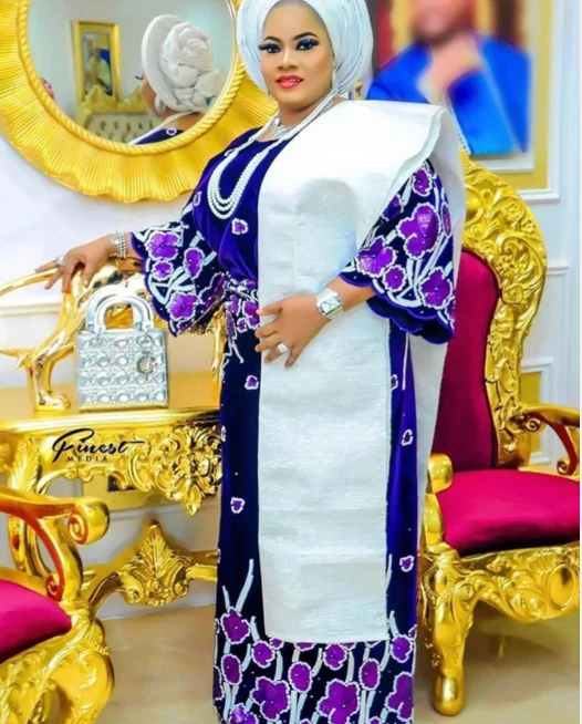 Новый дизайн бархат с блестками Цветочная вышивка Африканский французский