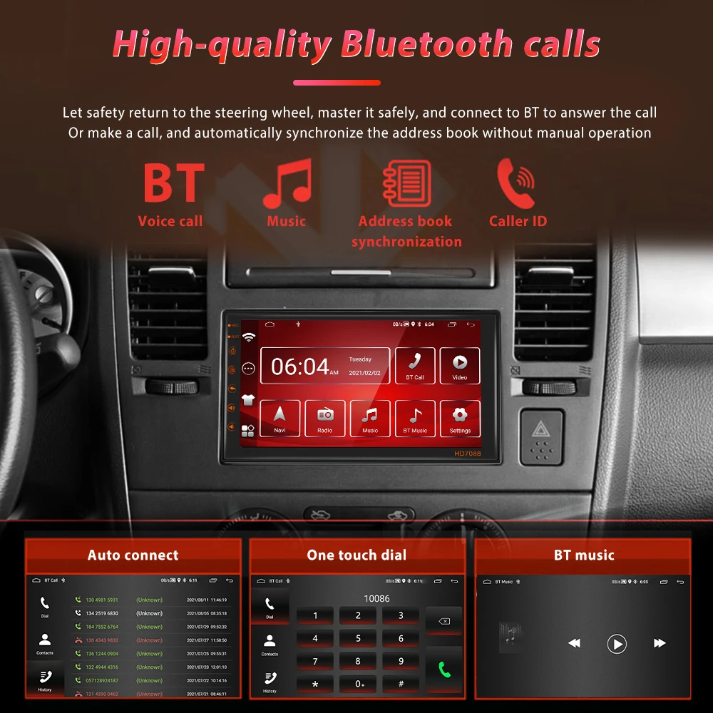 podofo car radio android 11 autoradio multimedia player bluetooth 2 din car stereo receiver for volkswagen nissan toyota hyundai free global shipping