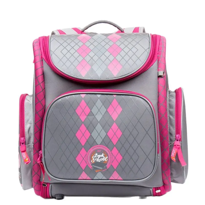 Детский рюкзак для начальной школы для девочек и мальчиков, детский рюкзак с мультипликационным рисунком, складной водонепроницаемый орто...