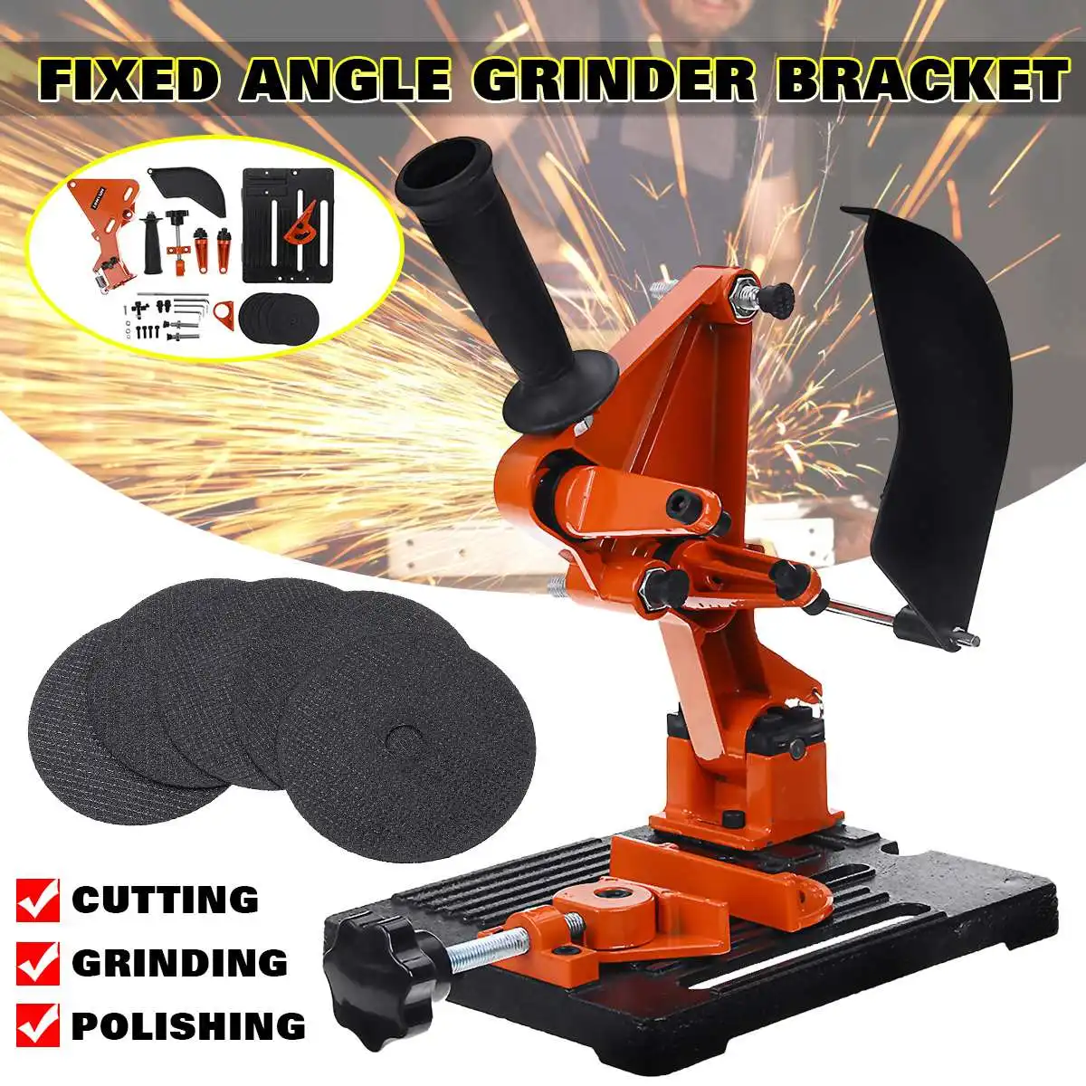 Электрическая шлифмашина с подставкой держателем кронштейна для 100 125 фрез