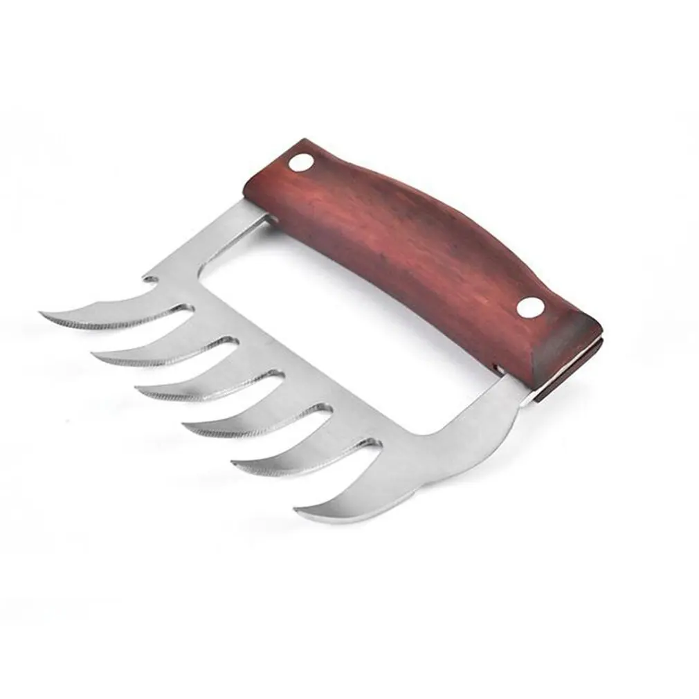 Светильник из нержавеющей стали с деревянной рукояткой сплиттер для мяса в форме