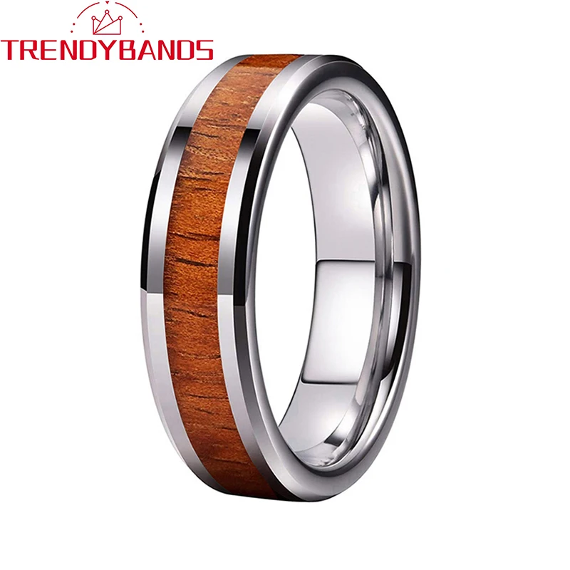 

Кольца 6 мм из карбида вольфрама для мужчин и женщин, обручальные кольца со скошенными краями, полированные, блестящие, удобные