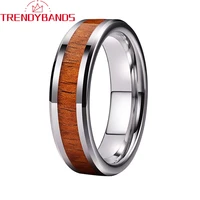 6mm tungsten carbide rings for men women wedding band beveled edges polished shiny comfort fit