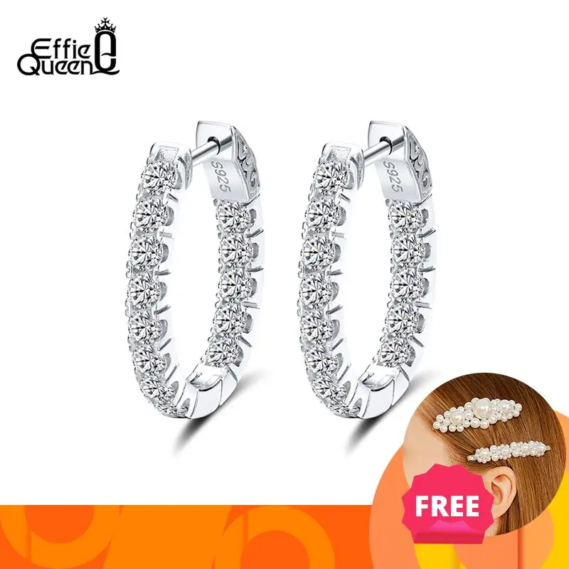 Женские серьги гвоздики овальной формы 24 мм|Серьги-кольца| |