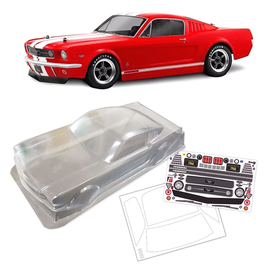 Радиоуправляемые автомобили 1966 Ford Mustang модель ПК прозрачный корпус Корпуса для