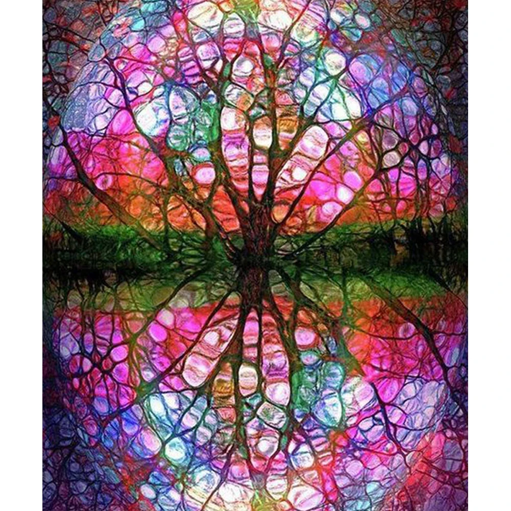 

5D DIY Diamond Painting Four Seasons Tree Shaped Crystal Rhinestone Embroidery Home Decoration
