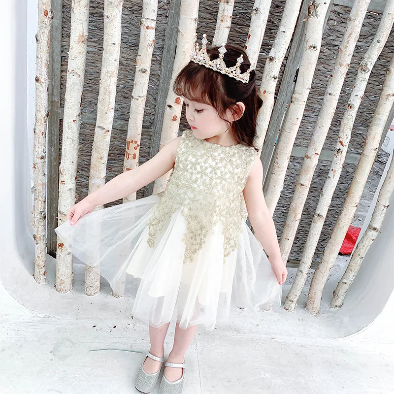 2020 summer new children's clothing little girl sweet sleeveless dress kids clothes cute casual style gauze princess | Детская