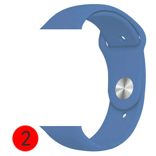 Ремешок для часов Silikon Für apple watch band 40 мм 44 мм 42 мм 38 мм apple watch 4 apple watch 5 correa iwatch повязки Uhr zubehёr - Цвет ремешка: popular blue 2