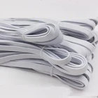 Белые и черные эластичные ленты для одежды, 3-12 мм, эластичные резиновые Ленточные швейные принадлежности, аксессуары для юбок своими руками, 510 метров