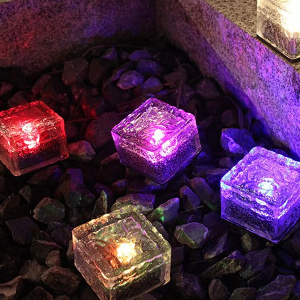 Креативный светодиодный куб наружная Солнечная лампа водонепроницаемый