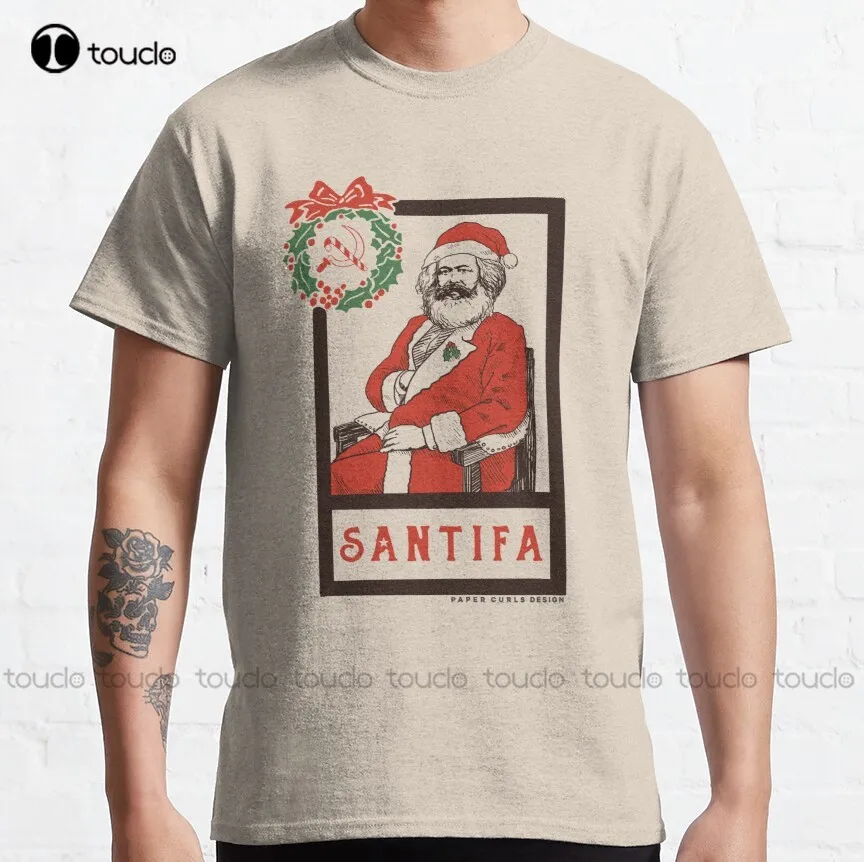 

Santifa Leftist Communist Christmas Karl Marx Classic T-Shirt Womens T Shirt Custom Aldult Teen Unisex Xs-5Xl Hd High Quality