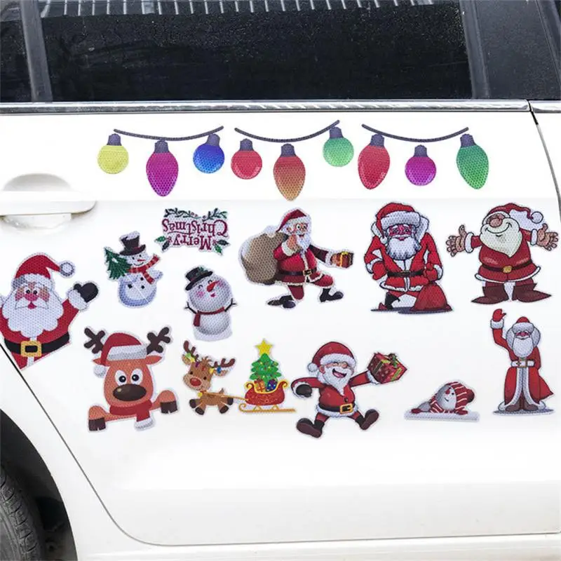 Рождественская Автомобильная лампочка Санта-Клаус снеговик эклайр человек лось