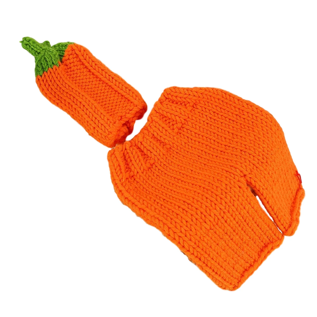 

Cute Newborn Baby Boys Girls Clothes Photography Props Outfits Pumpkin Hat Pant Knitted Crochet Costumes