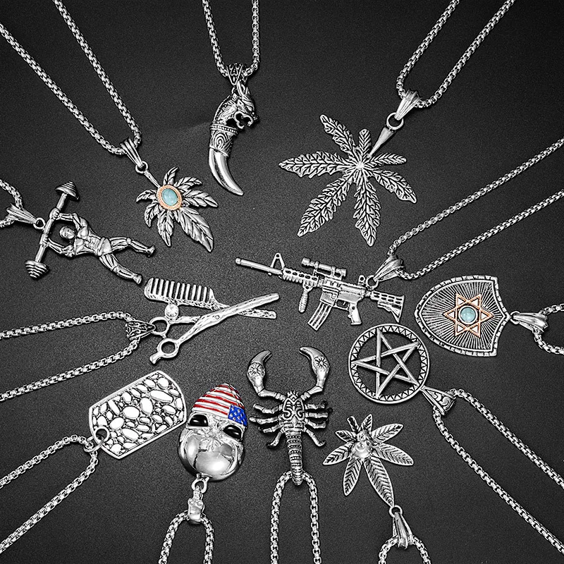 Ожерелье с подвеской крестом в стиле панк и ретро|Ожерелья подвеской| |