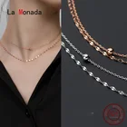 Женское многослойное ожерелье из серебра 925 пробы с шариком La Monada