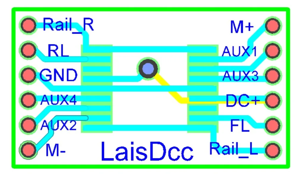 LaisDcc 860031 Next18 NEM662 плата адаптера 18Pin для проводов/LaisDcc бренд