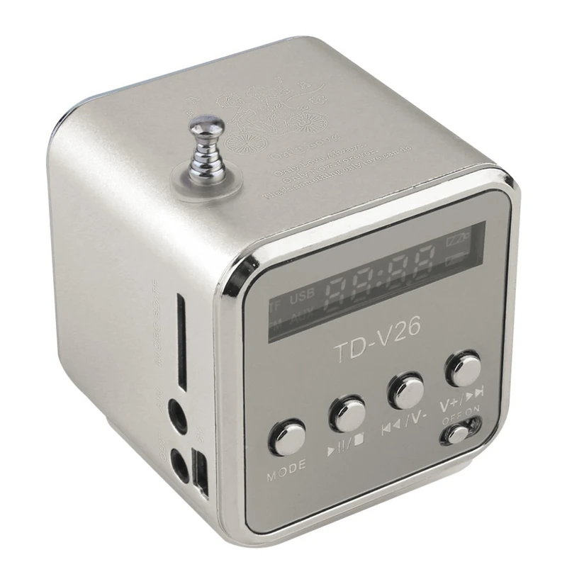 

Портативное мини-радио цифровой FM-динамик LCD стерео MP3 музыкальный плеер с Micro-SD/TF/USB 8GB карта приемника