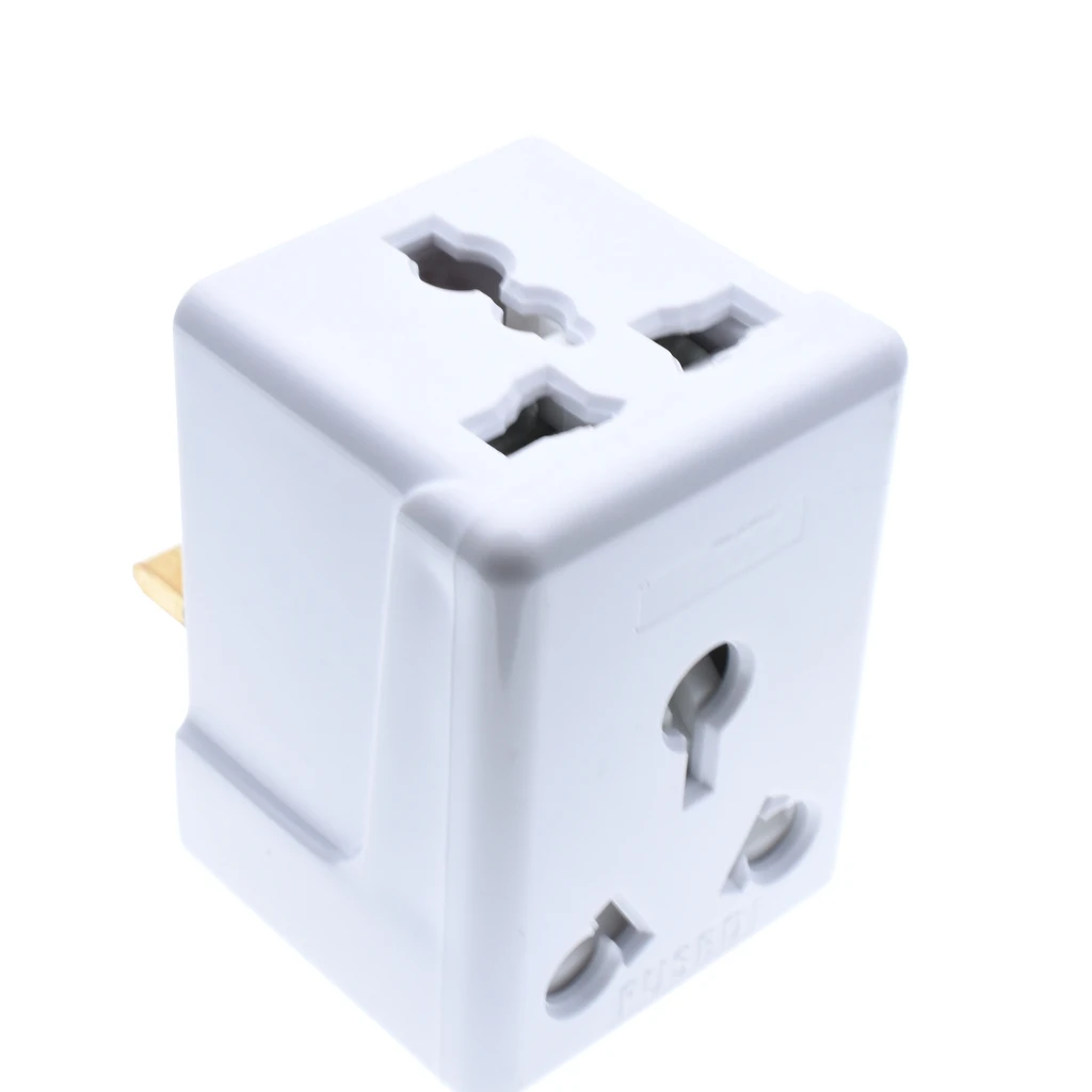 ЕС и США 2-контактный до английская вилка с 3 зубцами Универсальный адаптер