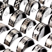 10pcs mens womens stainless stell rings mixed style fashion jewelry personality statement rings %d0%ba%d0%be%d0%bb%d1%8c%d1%86%d0%b0