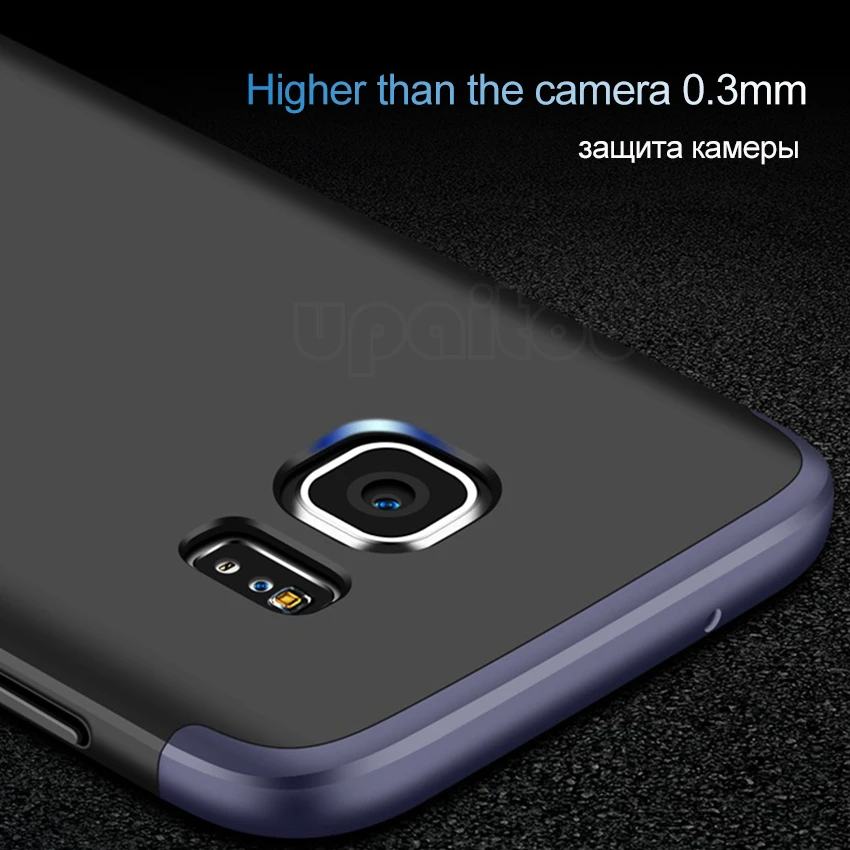 360 градусов полный чехол для Samsung Galaxy S7 S8 S9 S10 e Plus Note 9 8 A20 A20e A30 A40 A50 A70 3в1 PC Жесткий
