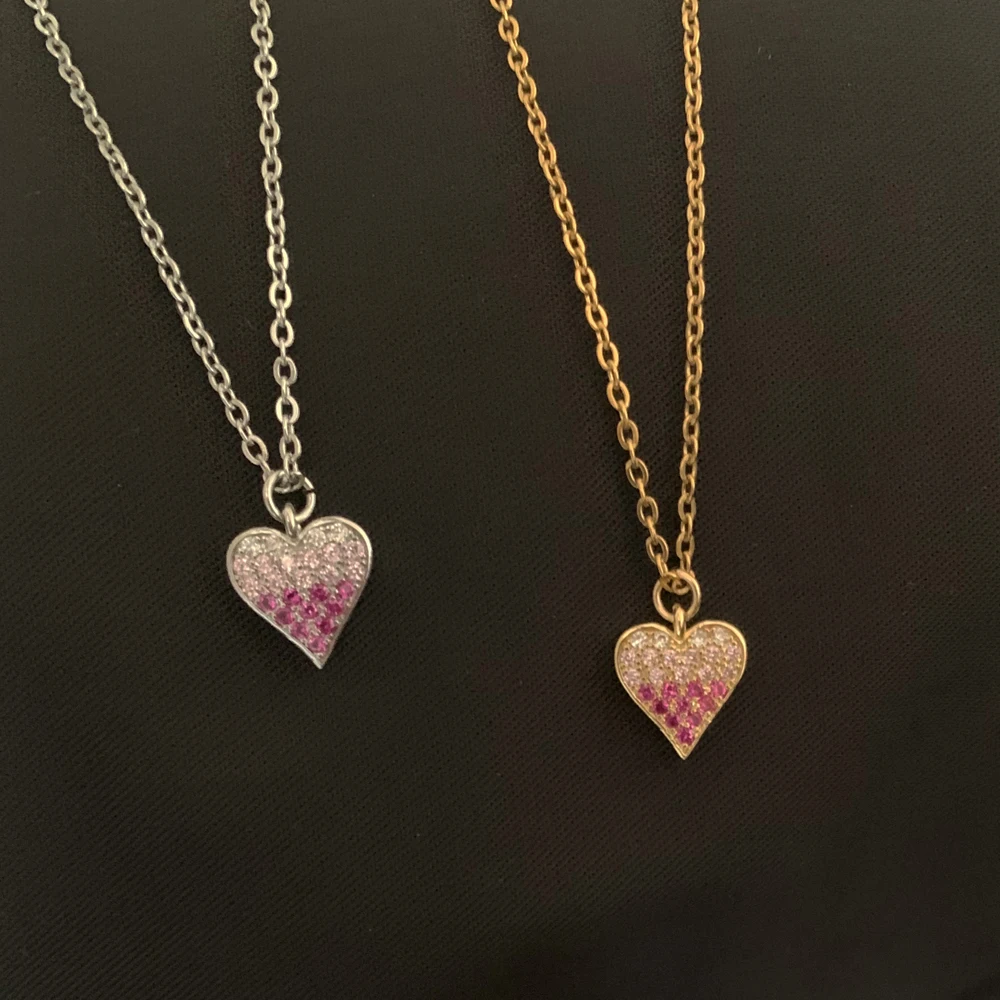 Ожерелья цепочки из нержавеющей стали с цирконом|Ожерелья подвеской| |