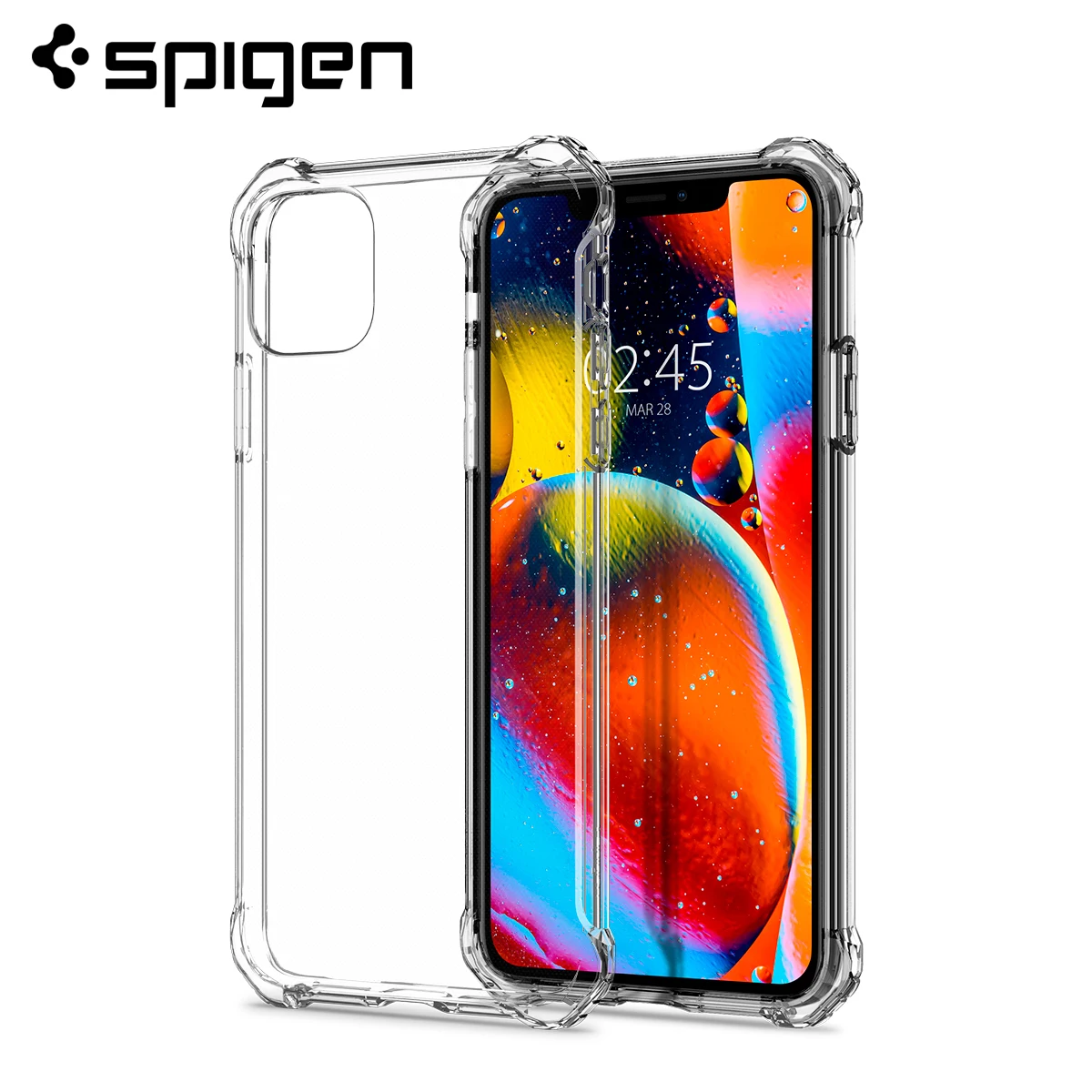 Защитный чехол Spigen для iPhone 11 MIL STD 810 гибкий прозрачный из ТПУ|Бамперы| |