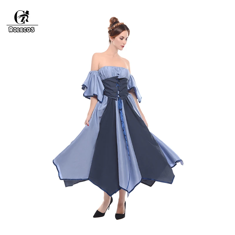Платье ROLECOS женское средневековое длинное в стиле ретро пикантный топ-труба для