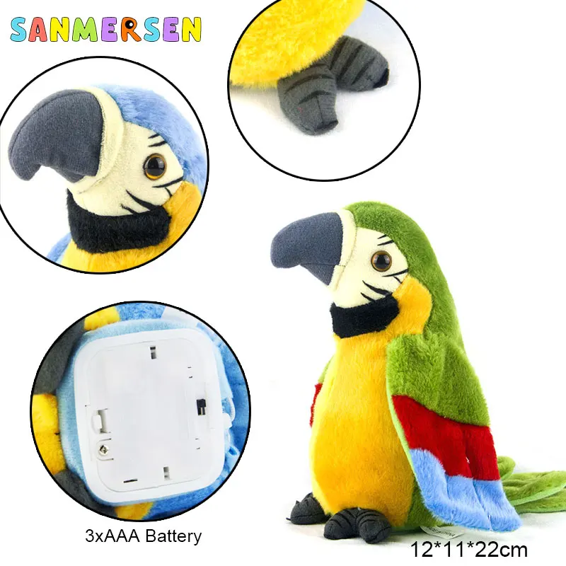Детские электрические плюшевые игрушки можно научиться говорить с попугаем