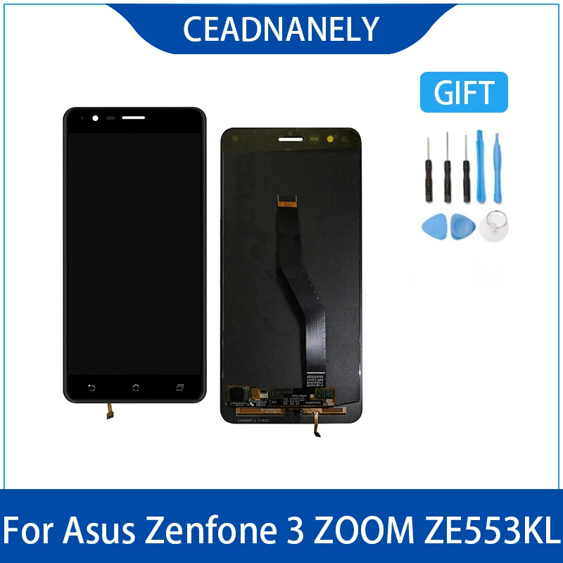 

Дисплей для Asus zenfone 3 zoom ze553kl z01hda, ЖК-дисплей с сенсорным экраном, дигитайзер, рамка для ZE553KL, ЖК-дисплей с тенью, оригинал