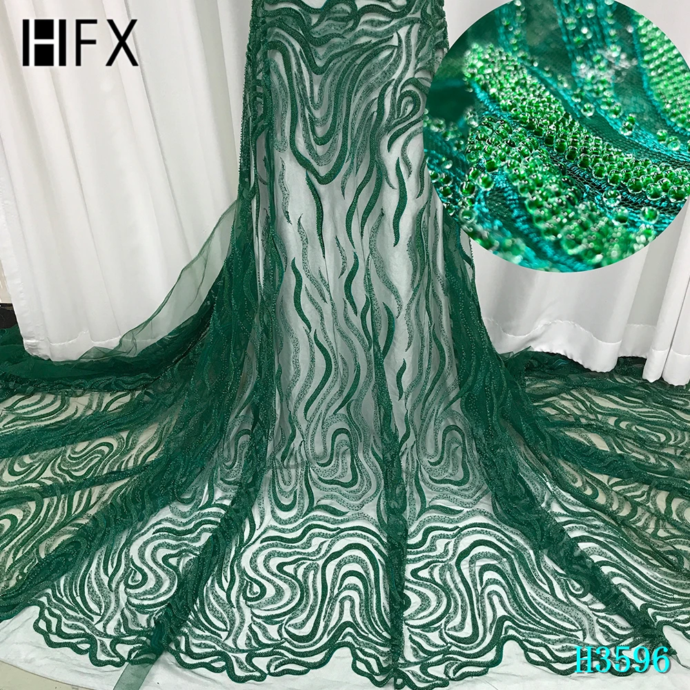 HFX красная африканская Высококачественная Роскошная ручная работа вышитая