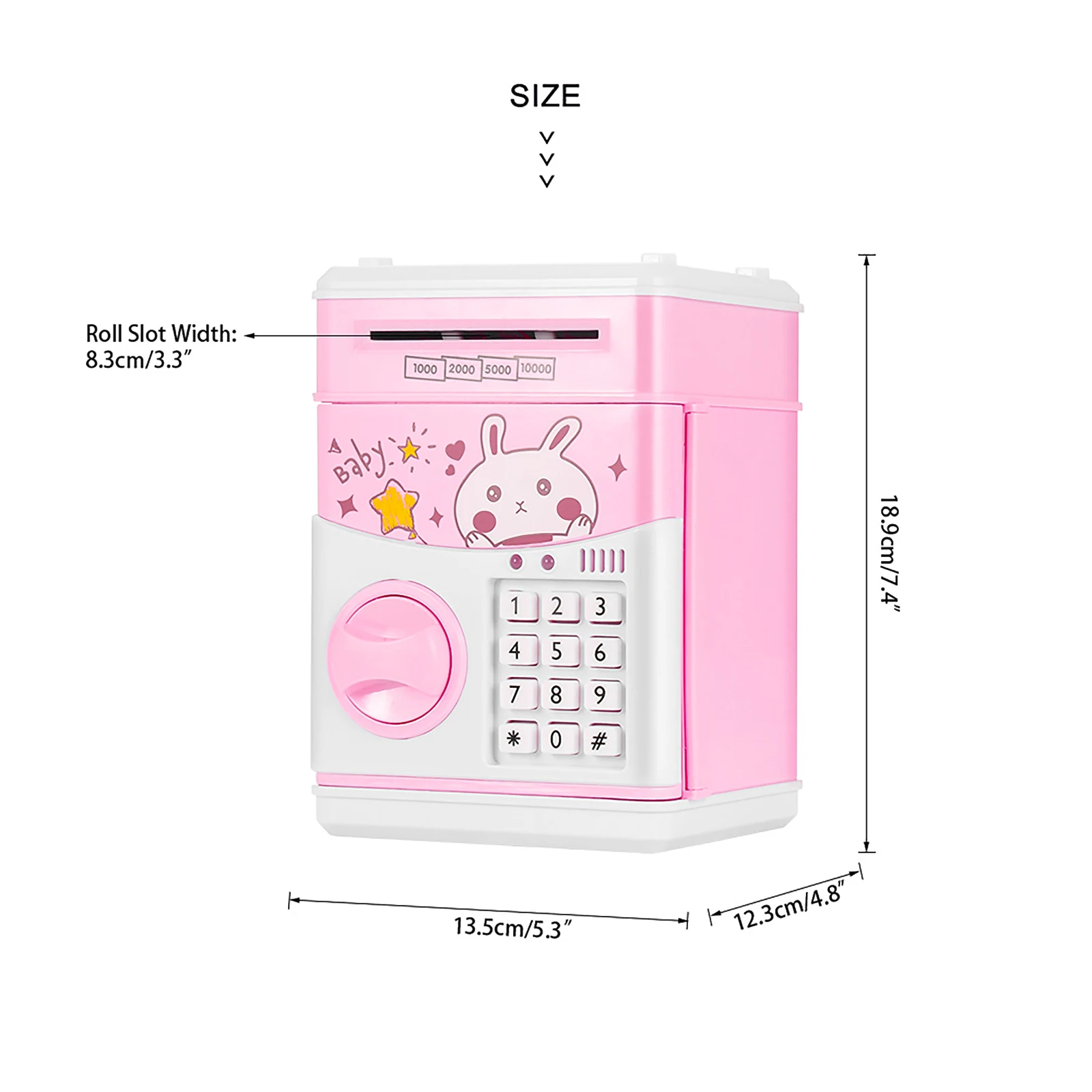 

Electronic Piggy Bank Safe Money Box Tirelire For Children Digital Coins Cash Saving Safe Deposit ATM Machine Birthday Gift Kids