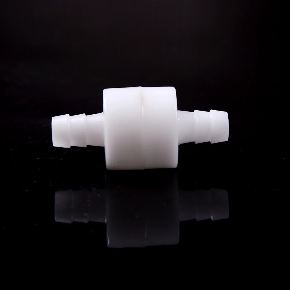 ZLinKJ 1PCS Plastic 8mm One Way Inline Check Valve Fuel Gas Liquid Water White Color | Обустройство дома