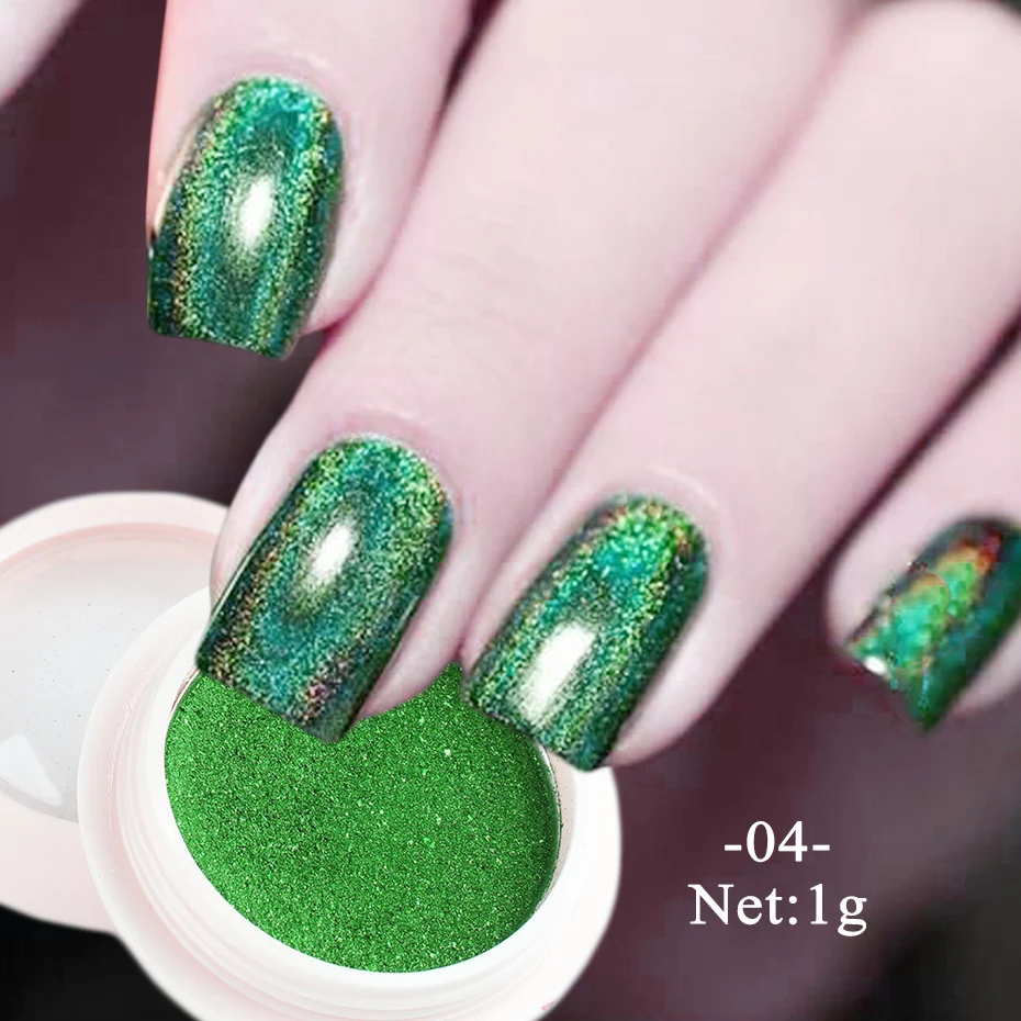 1 коробка Голографический лазерный блеск для ногтей градиентный эффект