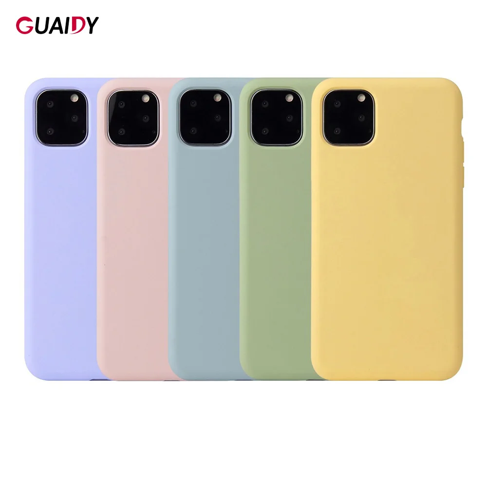Чехол для телефона из жидкого силикона iPhone 11 Pro 6 6s 7 8 Plus X XR XS Max однотонный