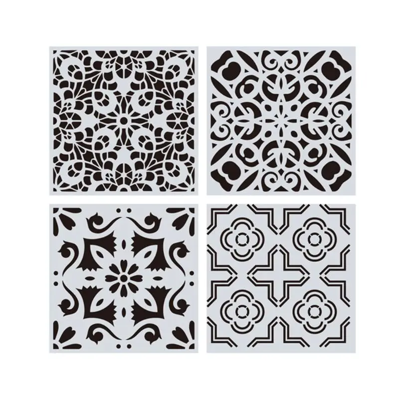 

16pcs/set Mandala Stencils DIY Drawing Template Wall Painting for Wood Tile Rock